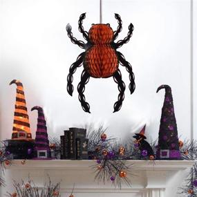 img 1 attached to Honeycomb Halloween Hanging Lanterns Decoration
