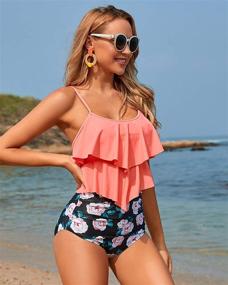 img 3 attached to Holipick Tankini Swimsuits Waisted Swimsuit Women's Clothing and Swimsuits & Cover Ups