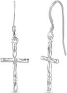 lecalla women's sterling silver cross 💎 drop dangle earrings - fashionable and stylish logo