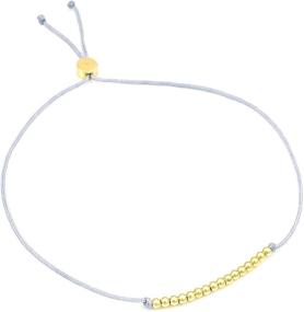 img 3 attached to 🎂 Lucky Feather Adjustable Girls' Birthday Bracelet: Jewelry for Bracelets