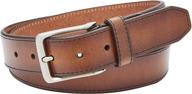 fossil mens griffin belt cognac men's accessories logo