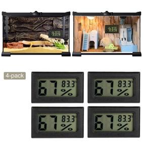 img 2 attached to 🌡️ inRobert 4-Pack of Indoor Digital Thermometer Hygrometer with LCD Display Fahrenheit (℉) - Ideal for Humidors, Greenhouse, Cellar, Closet, Fridge, Garden