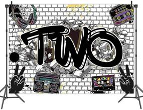 img 1 attached to 🎉 Hip Hop Graffiti Brick Wall: Trendy & Legit 2 Quit Birthday Party Theme Photography Backdrops for Kids Boys or Girls - Happy Birthday Party Photo Background Studio Props & Supplies - High-quality 5x3ft Vinyl