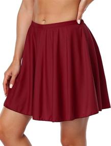img 3 attached to 👙 High Waisted Bikini Bottoms for Women - Coastal Rose Long Swim Skirt Swimsuit Bottoms