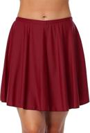 👙 high waisted bikini bottoms for women - coastal rose long swim skirt swimsuit bottoms logo