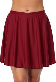 img 4 attached to 👙 High Waisted Bikini Bottoms for Women - Coastal Rose Long Swim Skirt Swimsuit Bottoms