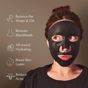 img 2 attached to 🌹 MECMOR Black Facial Treatment Mask - Blackhead Removal, Fine Line Reduction, Rose Serum for Brightening Hydration - Dry, Oily Skin, Vegan