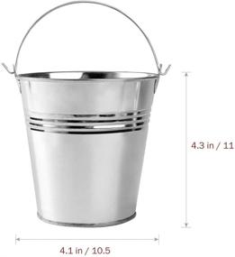 img 1 attached to 🪣 OUNONA Set of 6 Mini Metal Buckets - Multi-purpose Food Containers for Succulents and Weddings (10.5x7.2x10.5cm)