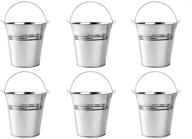 🪣 ounona set of 6 mini metal buckets - multi-purpose food containers for succulents and weddings (10.5x7.2x10.5cm) логотип