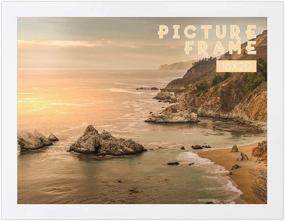 img 4 attached to 🖼️ Golden State Art 16x20 White Poster Frame - Real Glass & Solid Wood Wall Display for Posters, Photos, Artworks, Prints