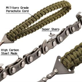 img 1 attached to 🪓 Pocket Chainsaw with Paracord Handle: Fast Wood Cutting Saw for Camping, Backpacking, Hiking, and Hunting