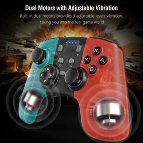 img 1 attached to Wireless Dual Shock Controller for Nintendo Switch/Switch Lite - Enjoy Enhanced Gaming with Motion Control Gamepad Joystick