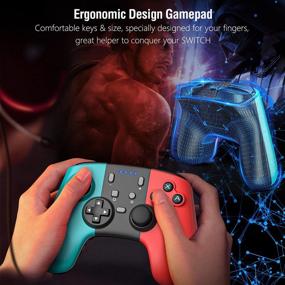 img 3 attached to Wireless Dual Shock Controller for Nintendo Switch/Switch Lite - Enjoy Enhanced Gaming with Motion Control Gamepad Joystick