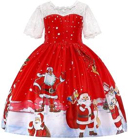 img 4 attached to HUAANIUE Girls Dress Christmas Holiday Girls' Clothing for Dresses