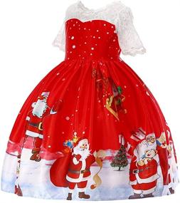 img 2 attached to HUAANIUE Girls Dress Christmas Holiday Girls' Clothing for Dresses