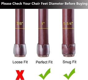 img 3 attached to 🪑 Silicone Chair Leg Caps - 32 Pack, Table Feet Covers for Hardwood Floors, Floor Protectors