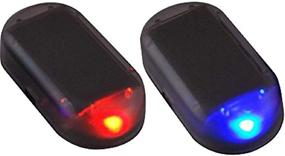 img 4 attached to 🚗 Car Solar Power Simulated Anti-Theft LED Flashing Security Light (Blue + Red) - 2 Pack