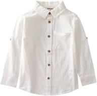 momoland stylish sleeve mandarin collar button boys' tops, tees & shirts logo