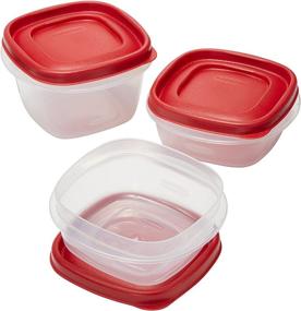 img 2 attached to 🥡 Rubbermaid Easy Find Lids Food Storage Containers, Racer Red, 6-Piece Set - Convenient and Versatile Kitchen Storage Solution