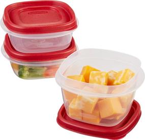 img 1 attached to 🥡 Rubbermaid Easy Find Lids Food Storage Containers, Racer Red, 6-Piece Set - Convenient and Versatile Kitchen Storage Solution