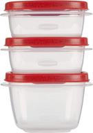 🥡 rubbermaid easy find lids food storage containers, racer red, 6-piece set - convenient and versatile kitchen storage solution логотип