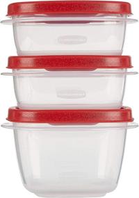 img 4 attached to 🥡 Rubbermaid Easy Find Lids Food Storage Containers, Racer Red, 6-Piece Set - Convenient and Versatile Kitchen Storage Solution