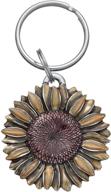 danforth sunflower pewter keyring handcrafted logo