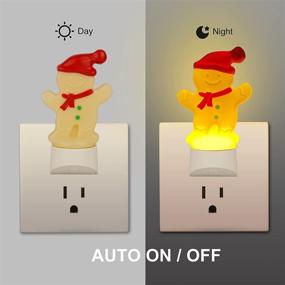 img 2 attached to Plug-In Night Light For Christmas Decorations Gingerbread Man– Adjustable Brightness&Amp