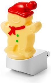 img 4 attached to Plug-In Night Light For Christmas Decorations Gingerbread Man– Adjustable Brightness&Amp