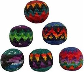img 4 attached to 🎨 Colorful Set of Multicolor Design Hacky Sacks: Enhance Your Footwork & Coordination