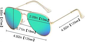 img 3 attached to 🕶️ SOOLALA Kids UV400 Anti-Reflective Aviator Polarized Sunglasses with Enhanced Protection