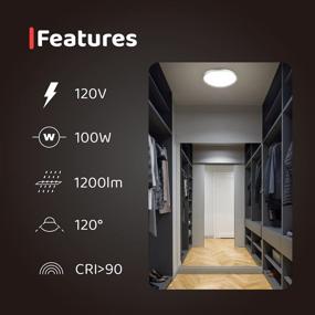 img 1 attached to 🔆 OREiN 12 inch LED Ceiling Light: Adjustable 5 Color Temperatures for Bedroom, Kitchen & More