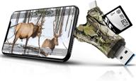 📸 4-in-1 sd and micro sd card reader for iphone/ipad - view trail camera photos/videos on smartphone logo
