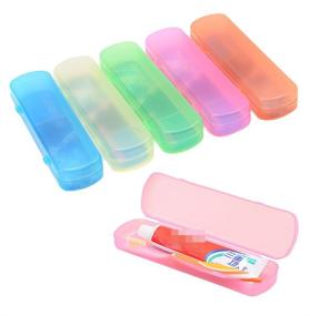 img 2 attached to 🦷 Travel Toothbrush Case with Portable Storage Box - Convenient Toothpaste Holder for Toothbrushes