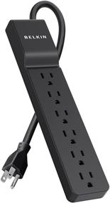 img 4 attached to 💡 Belkin 6-Outlet Home and Office Surge Protector: Essential Power Filtration, 4ft Cord, 700 Joules - Black