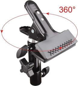 img 1 attached to EMART Photography Reflector Holder - Light Stand Clamp Mount with Umbrella 📷 Hole for Lighting Reflector Diffuser - Heavy Duty Metal Clip for Photo Video Studio