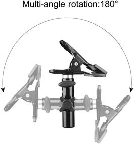 img 2 attached to EMART Photography Reflector Holder - Light Stand Clamp Mount with Umbrella 📷 Hole for Lighting Reflector Diffuser - Heavy Duty Metal Clip for Photo Video Studio