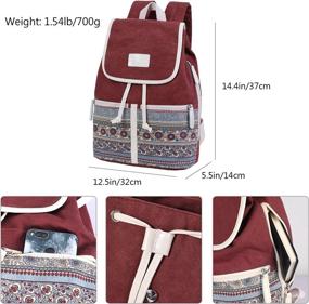 img 1 attached to ArcEnCiel Backpack Canvas Rucksack Shoulder Backpacks