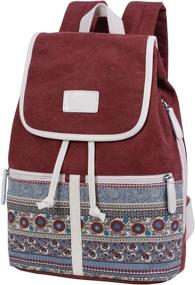 img 4 attached to ArcEnCiel Backpack Canvas Rucksack Shoulder Backpacks
