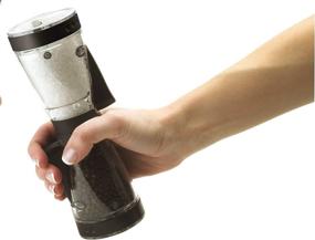 img 2 attached to KAMENSTEIN One-Handed Dual Salt and Pepper Grinder - Adjustable & Refillable, 8-Inch, Black