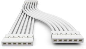 img 1 attached to 🔌 Litcessory 2-Pack White Splitter for Philips Hue Lightstrip Plus - Improved Standard 6-PIN V3