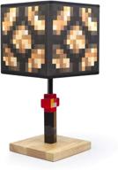 🔦 glowstone 14 inch corded led desk night light for bedroom, living room, office - decorative, fun, safe & awesome lamp toy for baby, boys, teen, adults & gamers - best for minecraft enthusiasts логотип