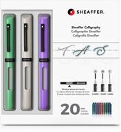 🖋️ sheaffer calligraphy maxi kit: neo-mint, white, lavender pens with assorted nibs and inks for creative writing and artistic expression logo