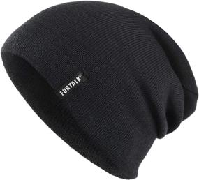 img 3 attached to 🧢 FURTALK Unisex Cuffed Knit Cap - Winter Beanie for Men and Women, Plain Skull Hat for both Men and Women