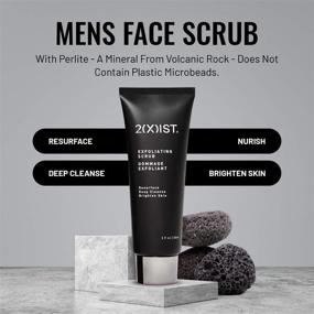 img 1 attached to 🧔 2XIST Men's Face Scrub - Exfoliating Facial Cleanser for Men - Organic Natural Charcoal Blackhead Scrub - Rejuvenating Acne Exfoliating Face Scrub for Men - Men's Skin Care Face Wash Scrub