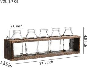 img 3 attached to 🏺 Glass Bud Vases Set with Wood Crate Stand - WHOLE HOUSEWARES (13.1X2.8X4.5in)