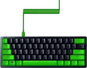 img 4 attached to Razer Huntsman Mini 60% Gaming Keyboard + PBT Keycap + Coiled Cable Upgrade Set Bundle: Classic Black/Clicky Optical - Razer Green