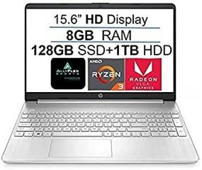 img 4 attached to 💻 HP 15 15.6" HD Display Laptop - Ryzen 3 3250U, 8GB RAM, 128GB SSD+1TB HDD - Remote Work Ready