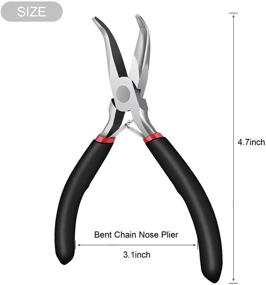 img 3 attached to 🔧 5 Inch Bent Chain Nose Jewelry Pliers: Ideal Tool for Jewelry Making, Crafting, and Repair