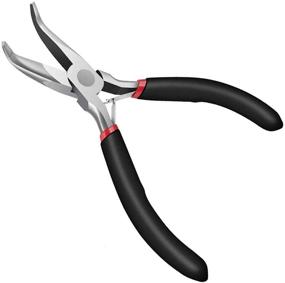 img 4 attached to 🔧 5 Inch Bent Chain Nose Jewelry Pliers: Ideal Tool for Jewelry Making, Crafting, and Repair